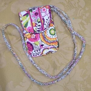 Vera Bradley Clementine Floral Print Cell Phone Mini Crossbody Bag NWOT